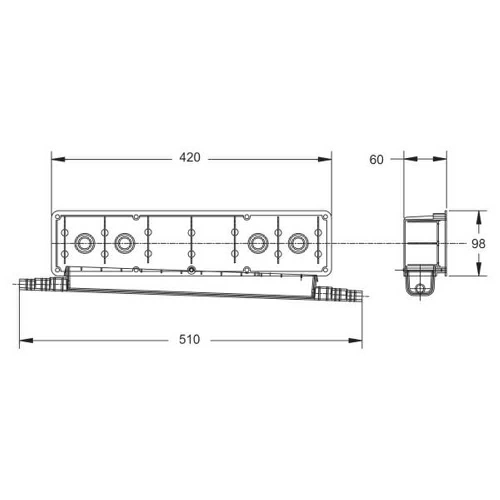 Doza premontaj aer conditionat Wallbox, 42cm
