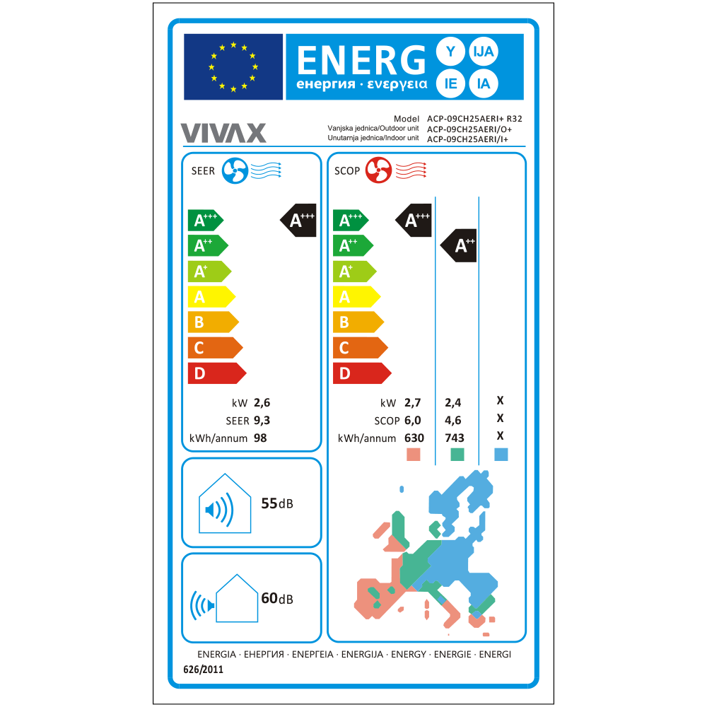 Aer conditionat Vivax R-Design 9000 BTU - WiFi, Gold