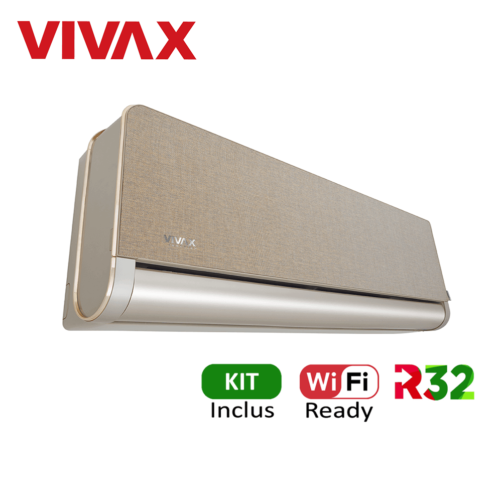 Aer conditionat Vivax H+Design 12000 BTU - Kit inclus, Gold