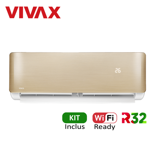 Aer conditionat Vivax R-Design 12000 BTU - Kit inclus, Gold
