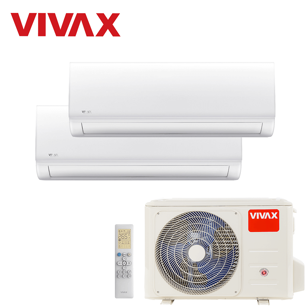Aer conditionat multisplit Vivax 18000 BTU, 2 unitati N-design, 12+12 BTU