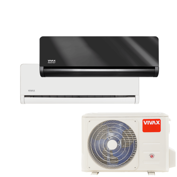 Aer conditionat multisplit Vivax 18000 BTU, 2 unitati H-design, 9+12 BTU, White/Gray Mirror
