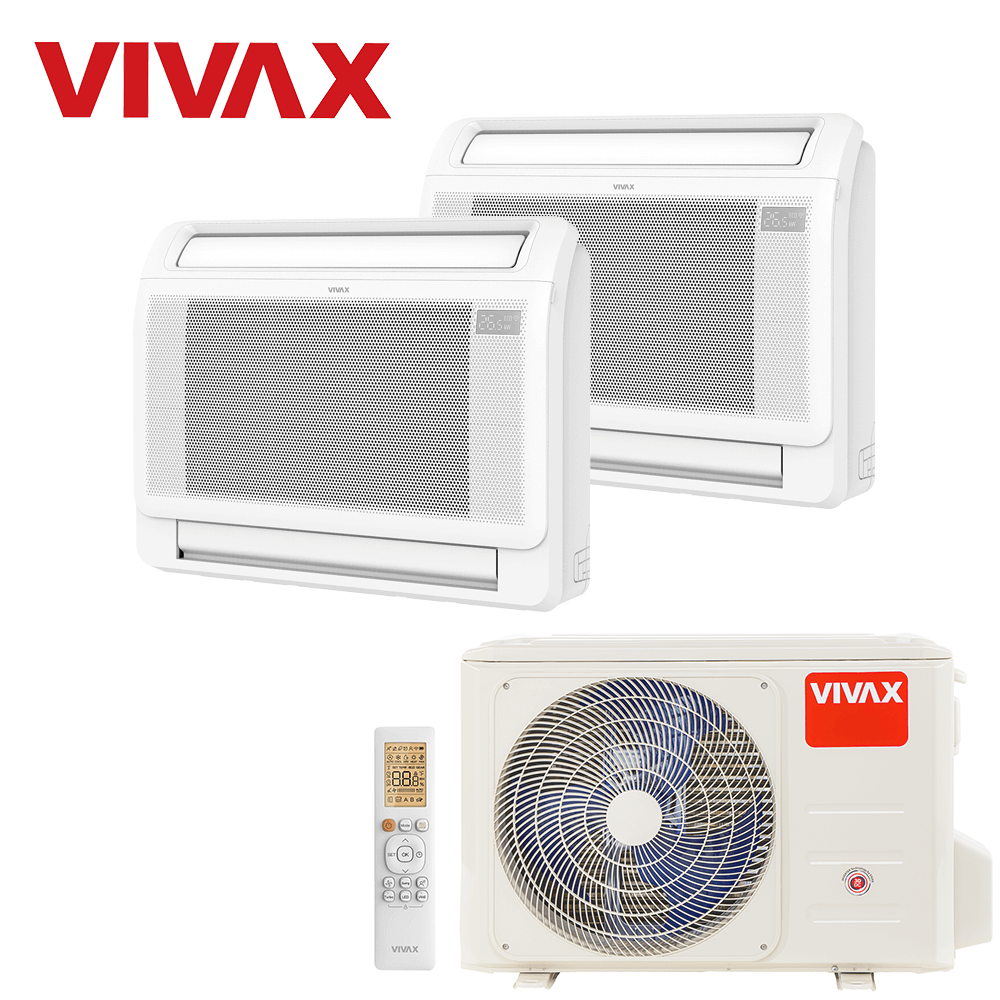 Aer conditionat multisplit Vivax 18000 BTU - 2 unitati de Pardoseala, 12+12 BTU