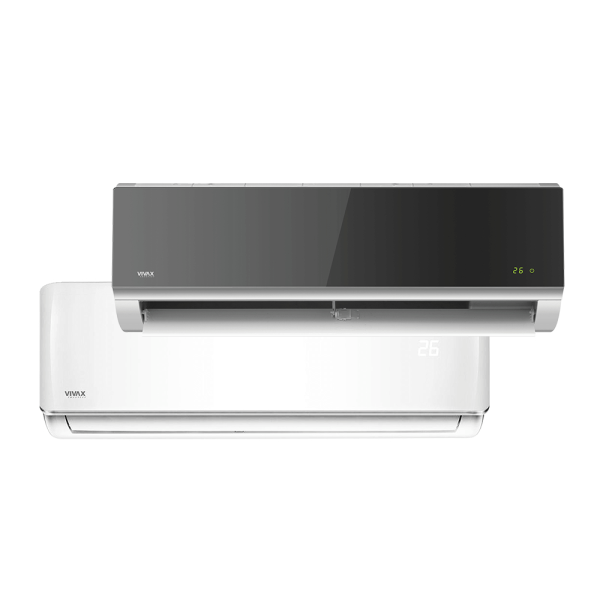 Aer conditionat multisplit Vivax 14000 BTU, 2 unitati R-design, 9+12 BTU, White/Silver Mirror
