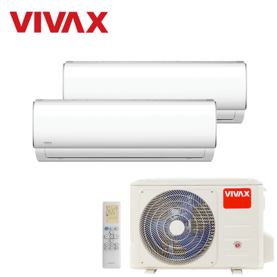 Aer conditionat multisplit Vivax 14000 BTU, 2 unitati M-design, 7+7 BTU