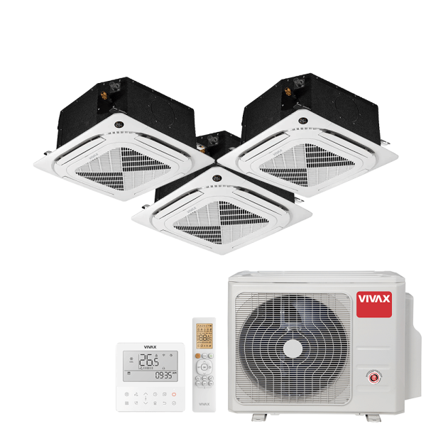 Aer conditionat multisplit Vivax 21000 BTU - 3 unitati Caseta 4 directii, 9+9+9 BTU