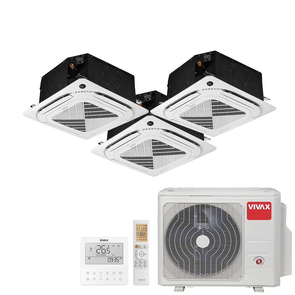 Aer conditionat multisplit Vivax 27000 BTU - 3 unitati Caseta de tavan, 9+9+9 BTU