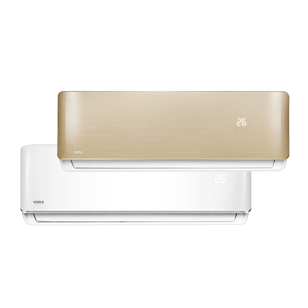 Aer conditionat multisplit Vivax 21000 BTU, 3 unitati R-design, 9+9+12 BTU, White/Gold