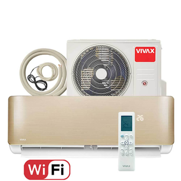 Aer conditionat Vivax R-Design 9000 BTU - WiFi, Kit inclus, Gold