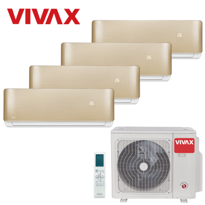 Aer conditionat multisplit Vivax 28000 BTU, 4 unitati R-design, 9+9+12+12 BTU, Gold