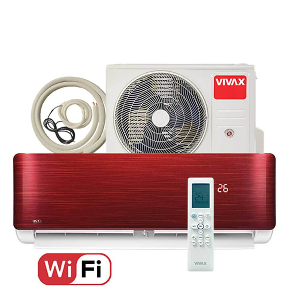 Aer conditionat Vivax R-Design 12000 BTU - WiFi, Kit inclus, Red