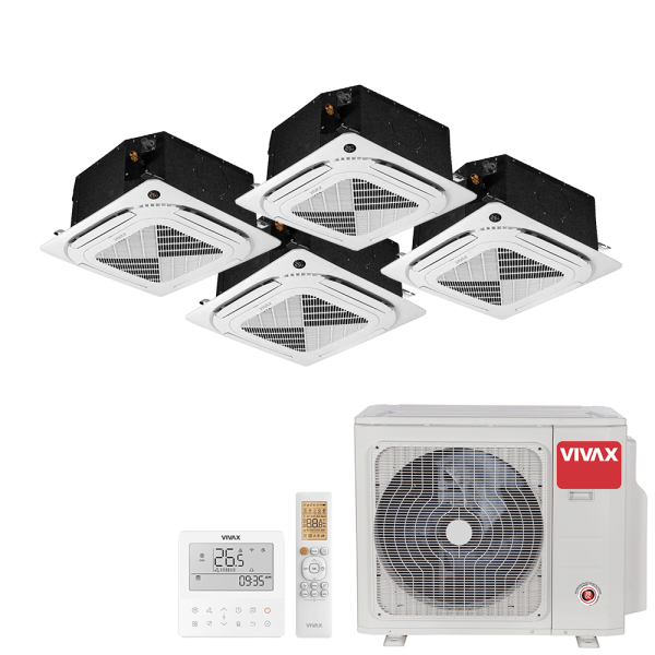 Aer conditionat multisplit Vivax 28000 BTU - 4 unitati Caseta de tavan, 9+9+9+9 BTU