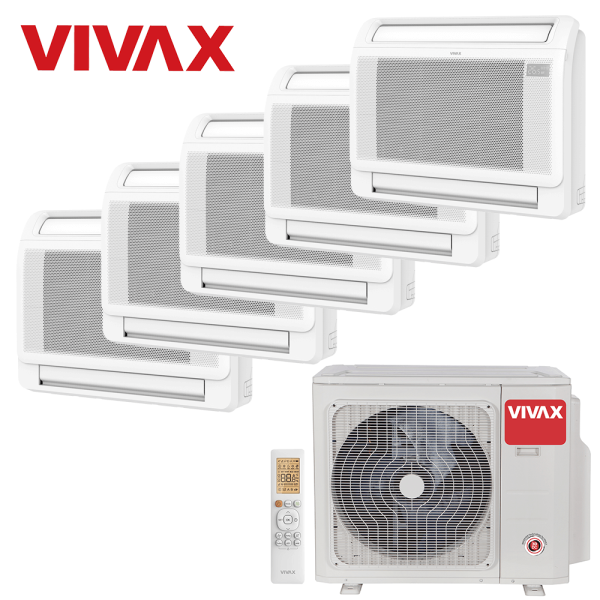 Aer conditionat multisplit Vivax 42000 BTU - 5 unitati de Pardoseala, 12+12+12+12+12 BTU