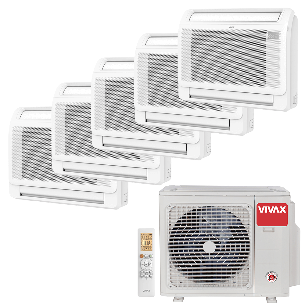 Aer conditionat multisplit Vivax 42000 BTU - 5 unitati de Pardoseala, 9+9+9+9+12 BTU