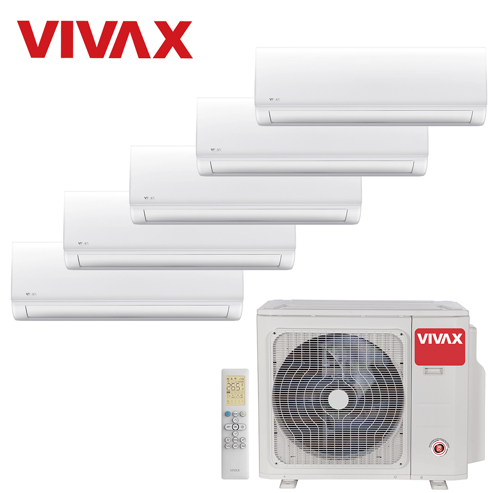 Aer conditionat multisplit Vivax 42000 BTU, 5 unitati N-design, 12+12+12+12+12 BTU