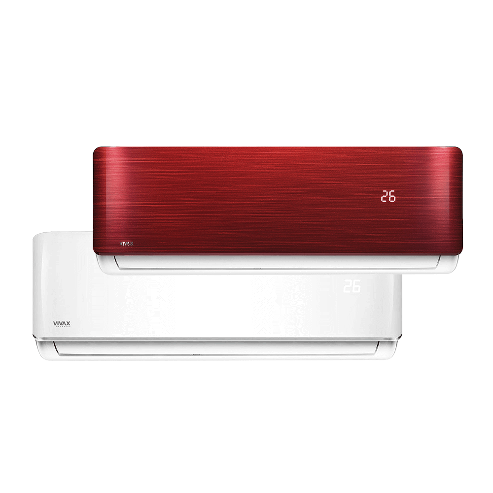 Aer conditionat multisplit Vivax 36000 BTU, 4 unitati R-design, 9+9+9+12 BTU, White/Red