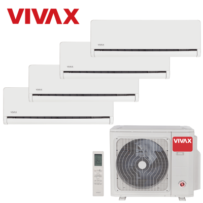 Aer conditionat multisplit Vivax 28000 BTU, 4 unitati H-design, 9+9+9+9 BTU