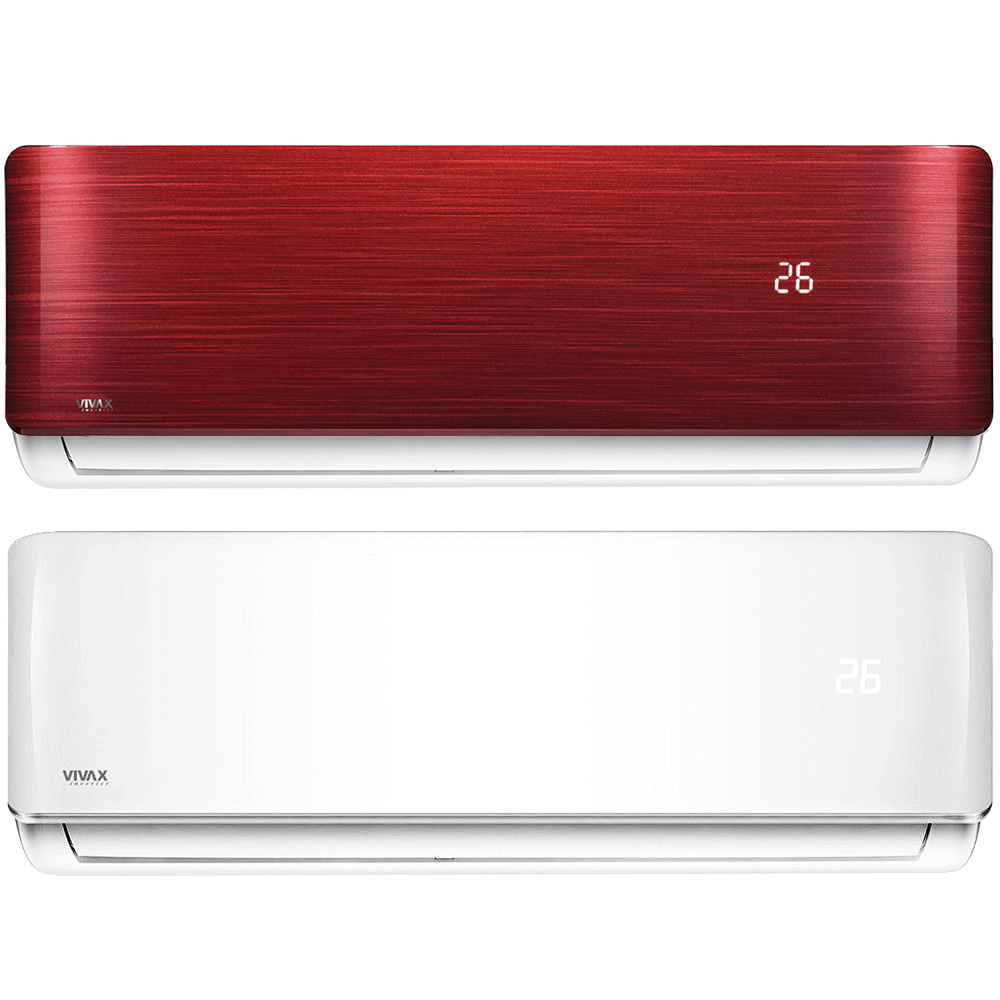 Aer conditionat multisplit Vivax 42000 BTU, 5 unitati R-design, 9+9+9+9+12 BTU, White/Red