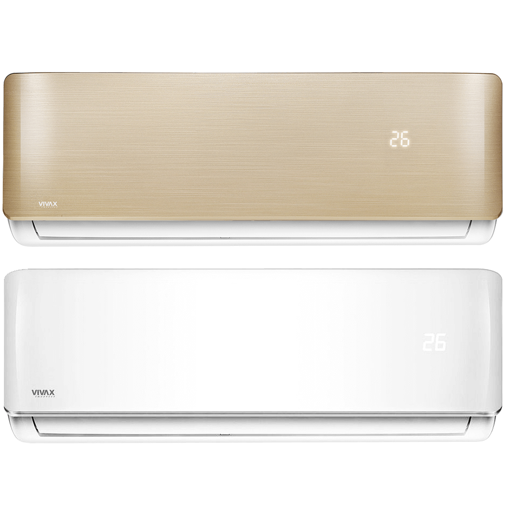 Aer conditionat multisplit Vivax 42000 BTU, 5 unitati R-design, 9+9+9+9+12 BTU, White/Gold