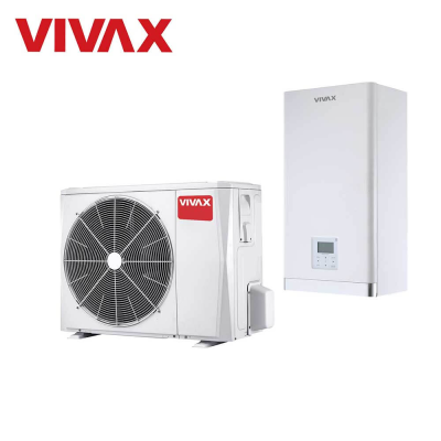 Pompa de Caldura Aer-Apa Vivax HPS-34CH100AERI/O1s / HPS-84HM100AERI/I1H3s, 10 kW, Booster, R32, 220V